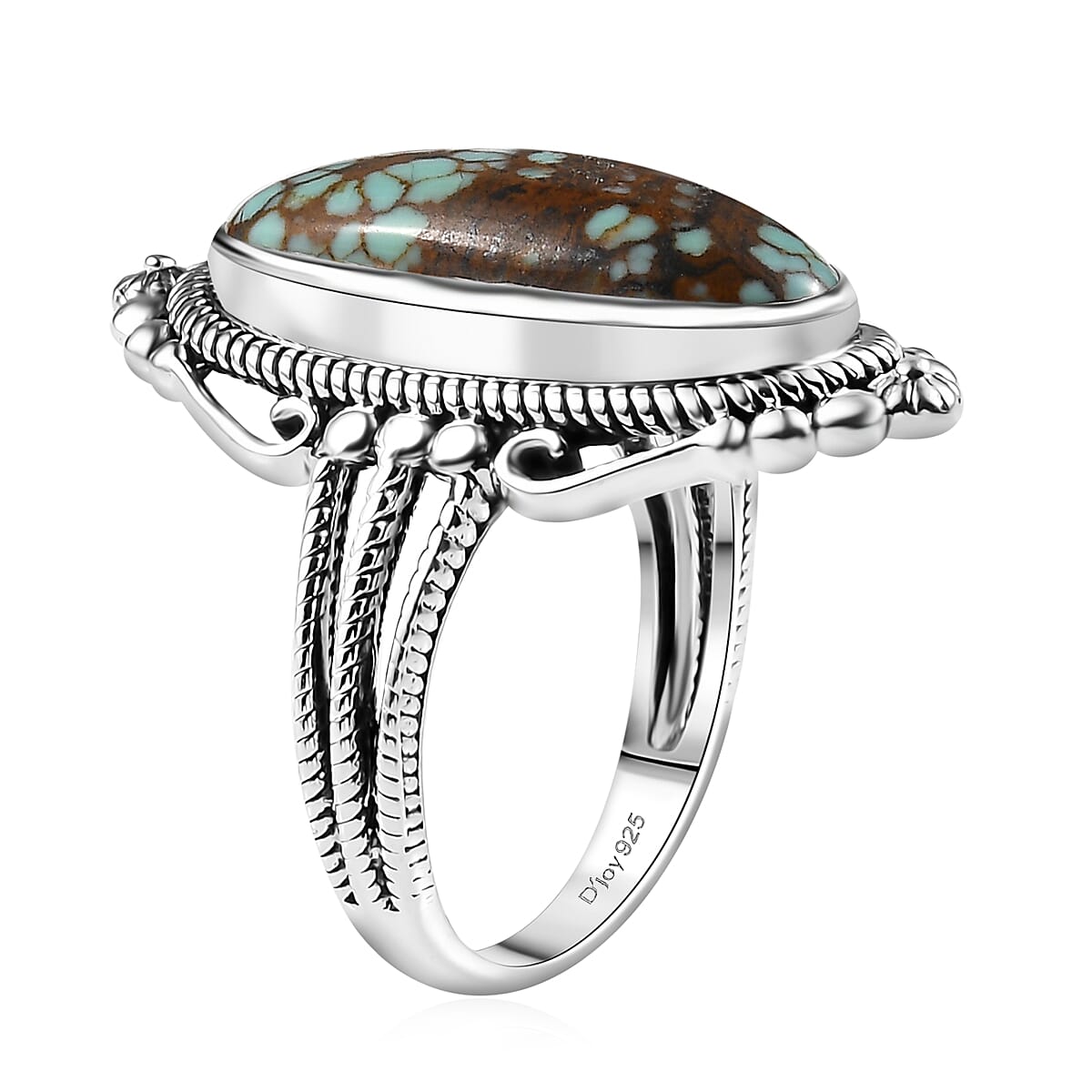 Artisan Crafted Blue Horizon Turquoise Ring in Sterling Silver (Size 10.0) 4.85 ctw image number 3
