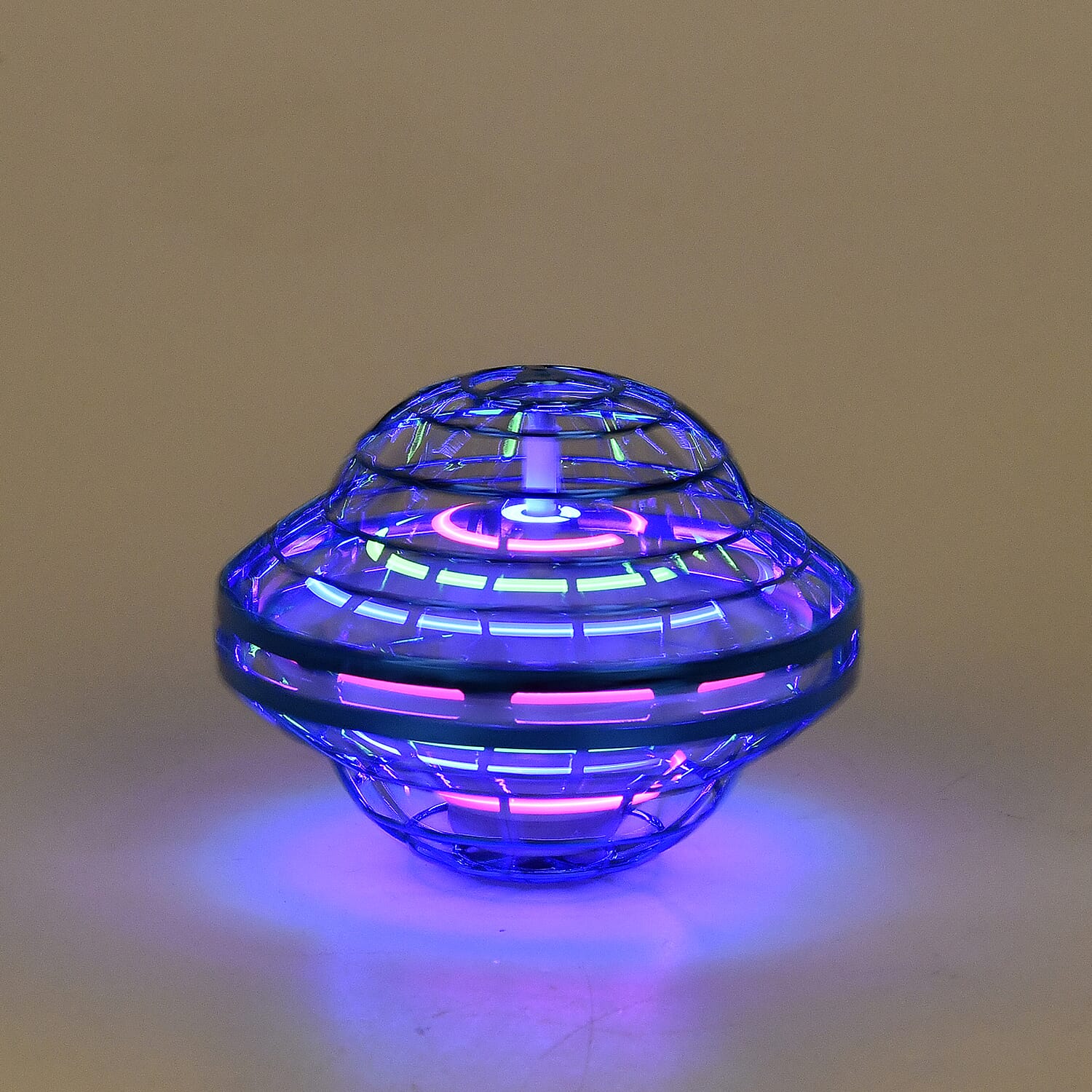 Blue Rechargeable UFO Aircraft Toy with Gyro and Light (3.7V, 120MAH LI-POLY USB Charger)