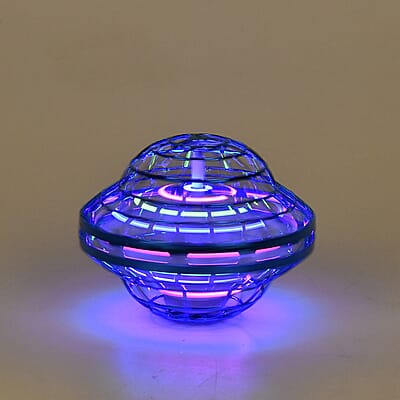 Blue Rechargeable UFO Aircraft Toy with Gyro and Light (3.7V, 120MAH LI-POLY USB Charger)