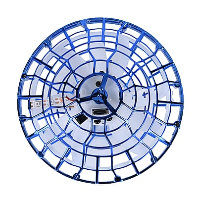 Blue Rechargeable UFO Aircraft Toy with Gyro and Light (3.7V, 120MAH LI-POLY USB Charger)
