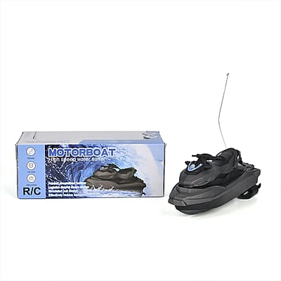 27MHZ 4 Channels R/C Boat Toy - Black (3AA Batteries Not Included)