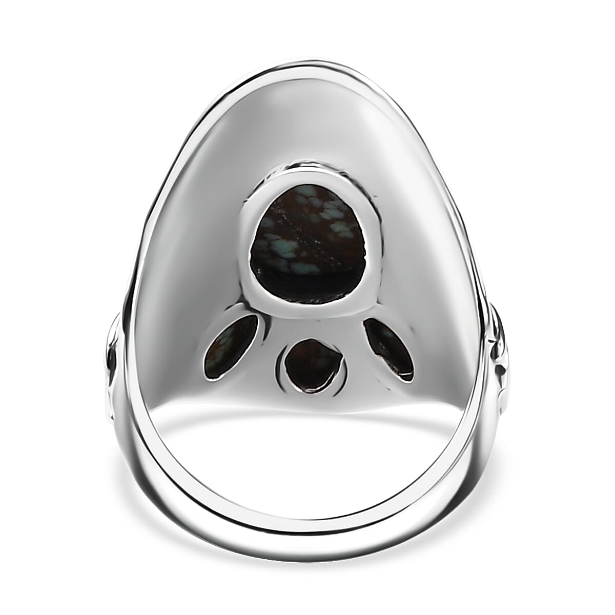  Artisan Crafted Blue Horizon Turquoise 5.10 ctw Ring in Sterling Silver image number 4