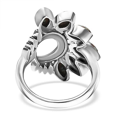 Artisan Crafted Blue Horizon Turquoise 2.40 ctw Leaf Ring in Sterling Silver (Size 10.0)