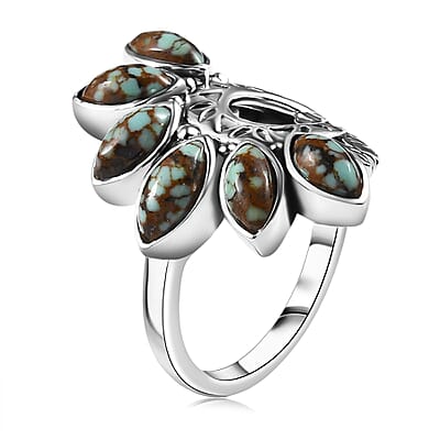 Artisan Crafted Blue Horizon Turquoise 2.40 ctw Ring in Sterling Silver (Size 7.0)
