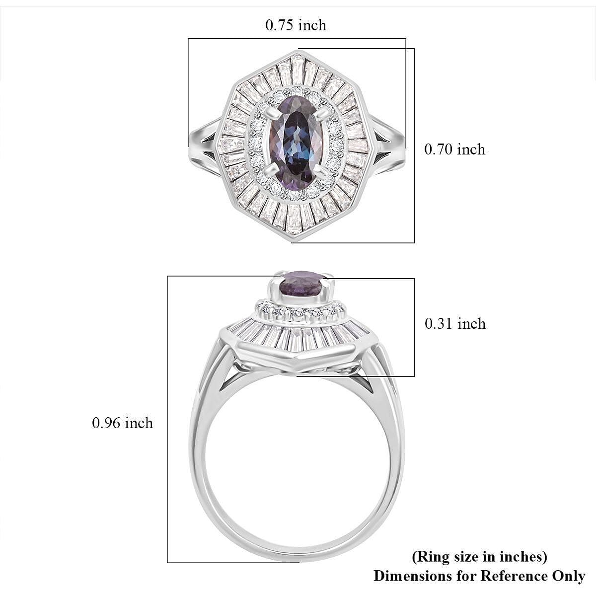 Chairman Vault Collection Certified & Appraised 900 Platinum AAAA Brazilian Alexandrite and E-F VS Diamond Ring (Size 6.0) 8.60 Grams 1.96 ctw