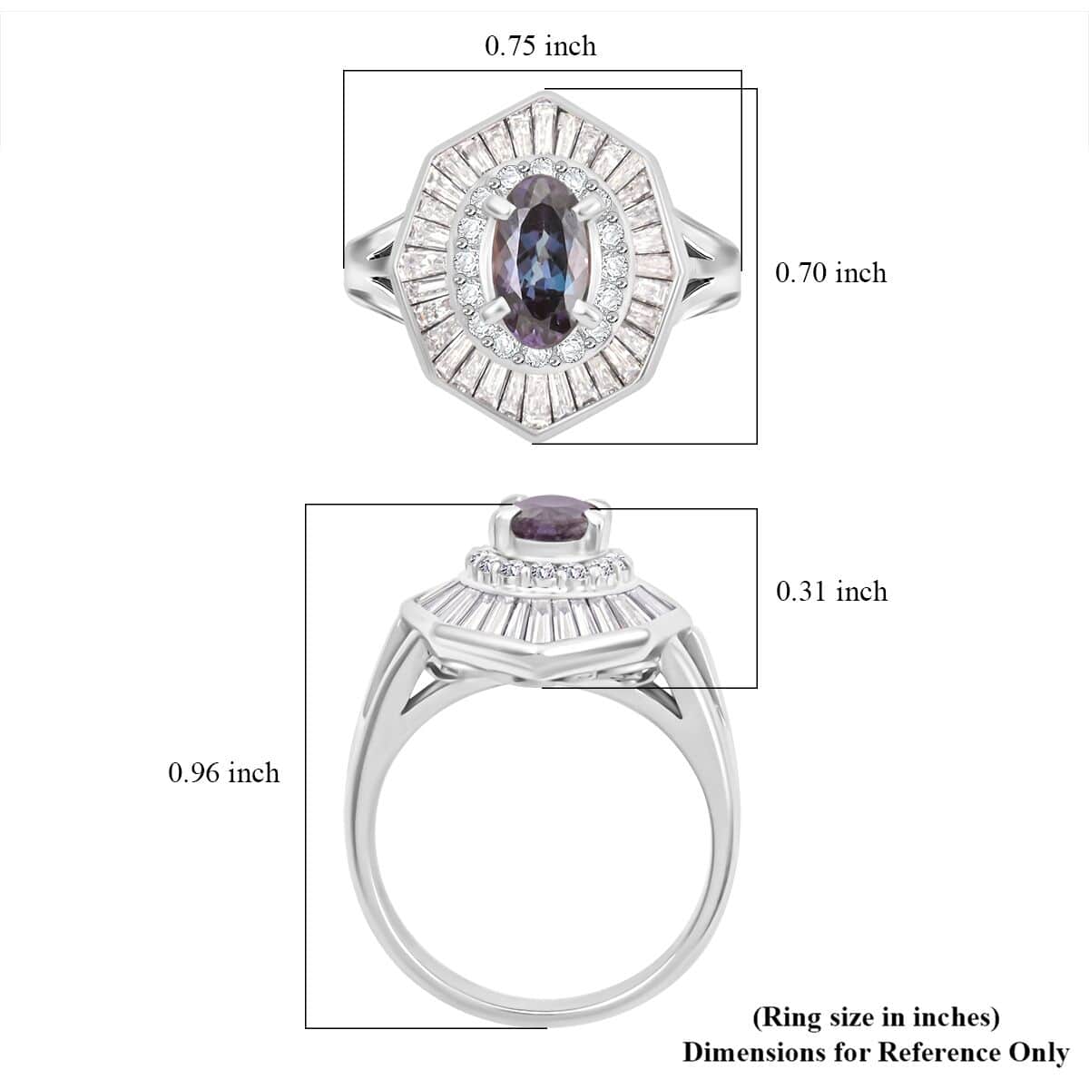 Chairman Vault Collection Certified & Appraised Rhapsody 950 Platinum AAAA Brazilian Alexandrite and E-F VS Diamond Ring (Size 6.0) 8.60 Grams 1.96 ctw image number 3