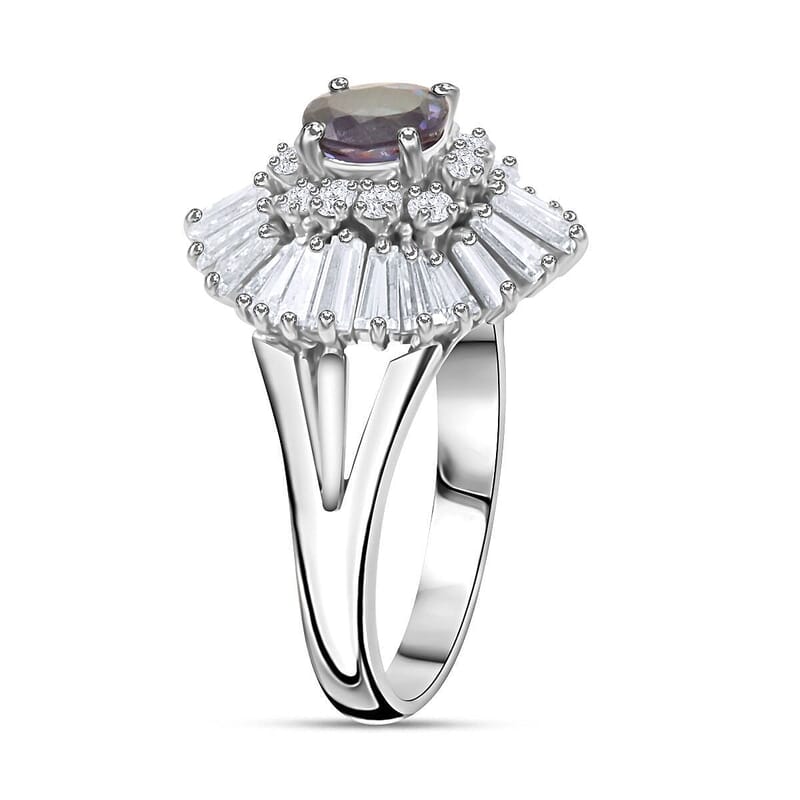 Chairman Vault Collection Certified & Appraised AAAA Brazilian Alexandrite and E-F VS Diamond 2.13 ctw Ring in 900 Platinum (Size 6.0) 8.90 Grams