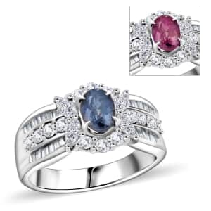 Chairman Vault Collection Certified & Appraised Rhapsody 950 Platinum AAAA Brazilian Alexandrite and E-F VS Diamond Ring (Size 6.0) 9 Grams 1.71 ctw