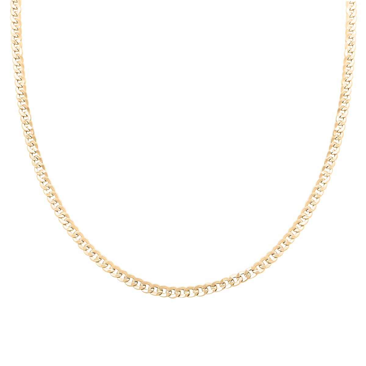 10K Yellow Gold 3.5mm Cuban Chain Necklace 20 Inches 3.85 Grams image number 0