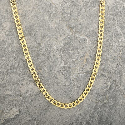 10K Yellow Gold 3.5mm Cuban Chain Necklace 20 Inches 3.85 Grams