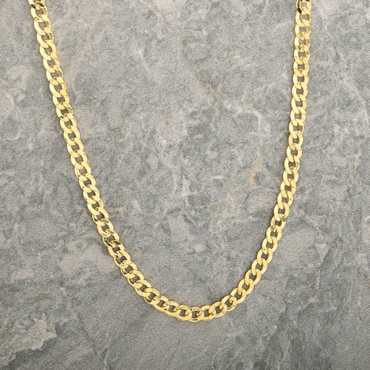 10K Yellow Gold 3.5mm Cuban Necklace 24 Inches 4.55 Grams image number 1