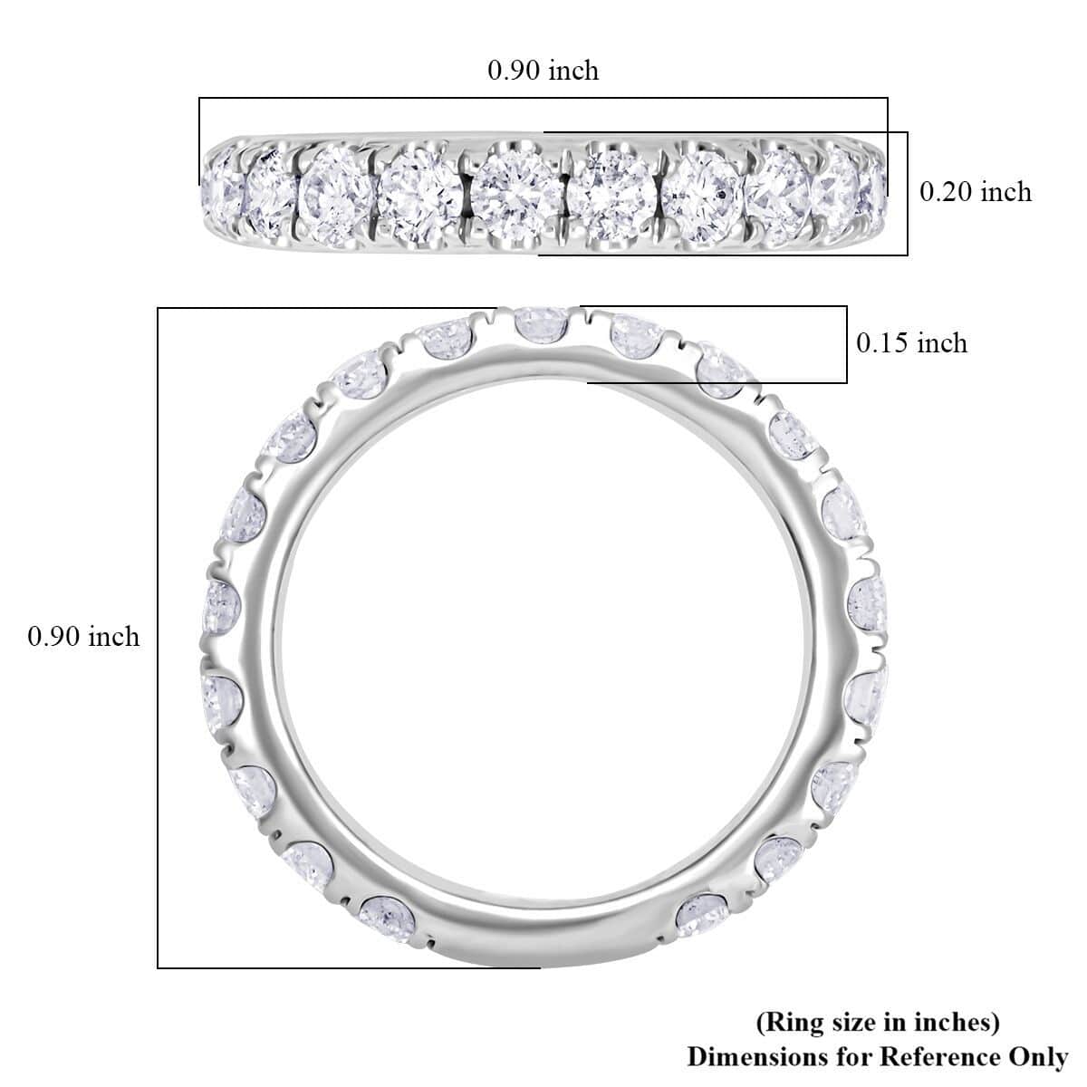 NY Closeout 14K White Gold G-H I2 Diamond Ring (Size 7.0) 4.10 Grams 2.00 ctw image number 3