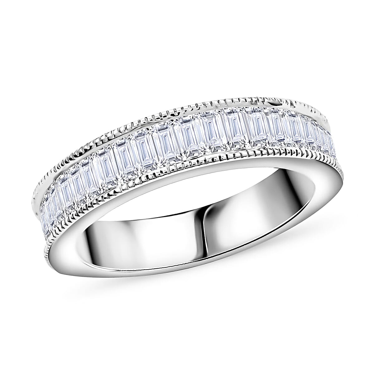 NY Closeout Luxuriant Lab Grown Diamond (SI) Ring in Sterling Silver (Size 7.0) 0.75 ctw image number 0