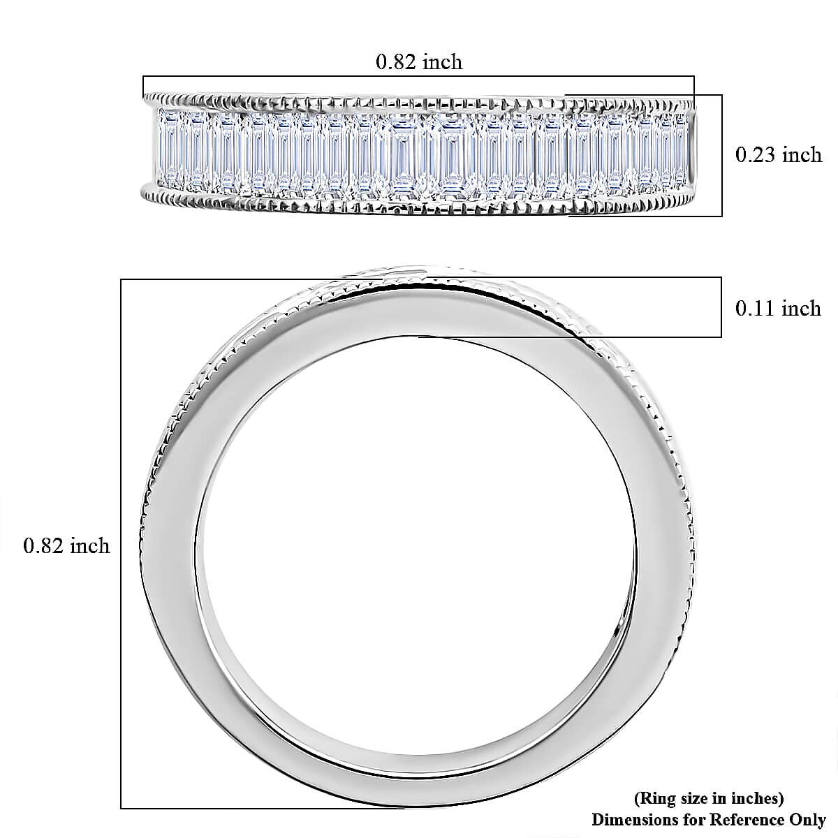 NY Closeout Luxuriant Lab Grown Diamond (SI) Ring in Sterling Silver (Size 7.0) 0.75 ctw image number 4