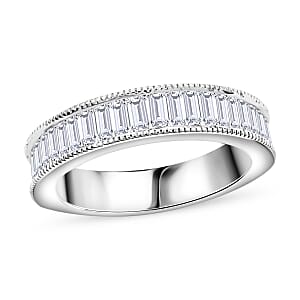 NY Closeout Luxuriant Lab Grown Diamond (SI) Ring in Sterling Silver (Size 9.0) 0.75 ctw