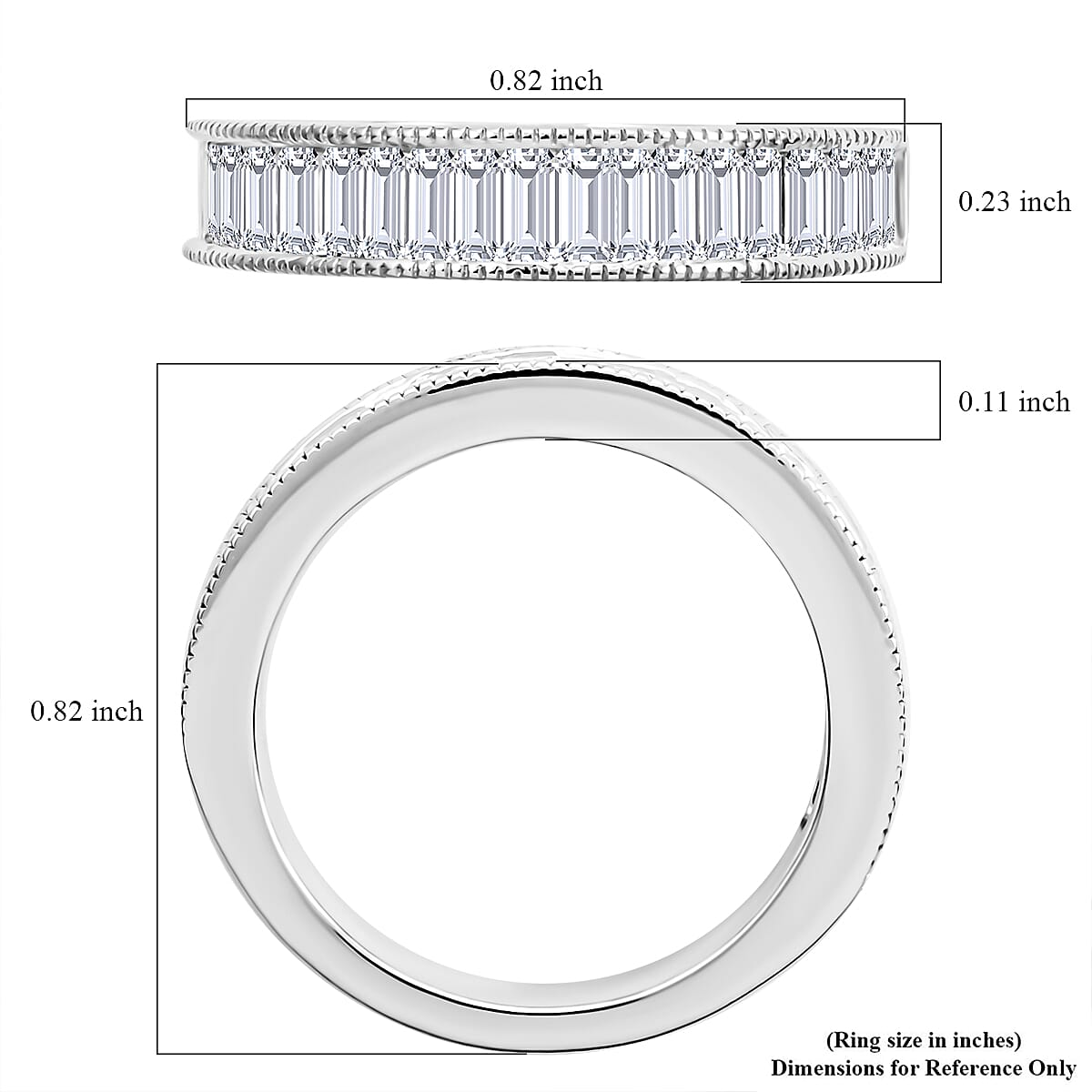 NY Closeout Luxuriant Lab Grown Diamond (SI) Ring in Sterling Silver (Size 9.0) 0.75 ctw image number 4