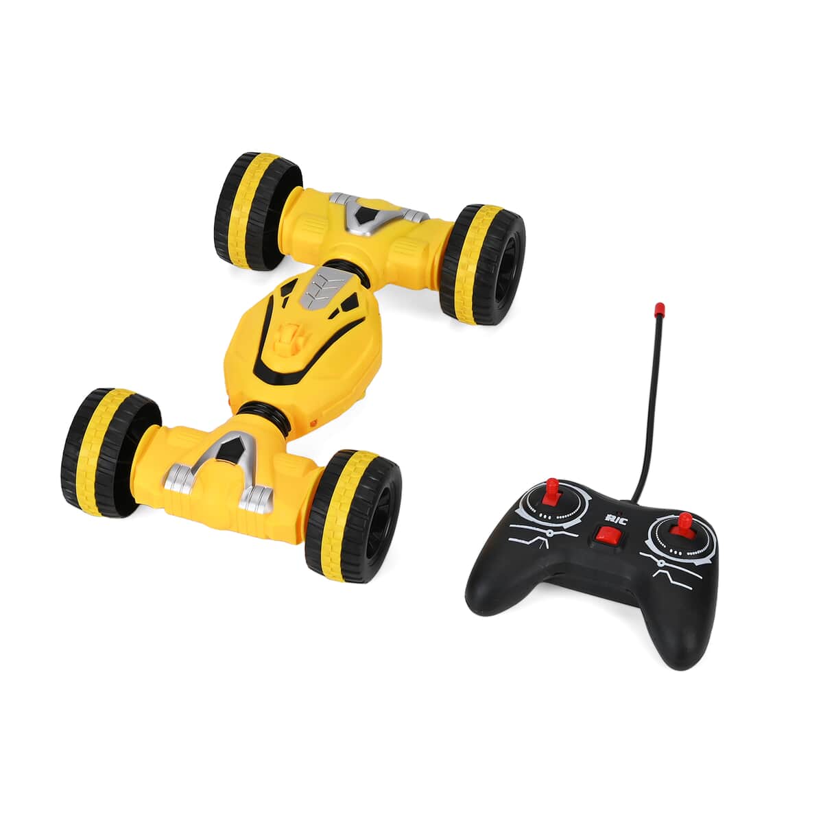 5 Way & 360 Degree Rotate Stunt Car - Yellow (Power By 4pcsx AA Battery Not Includeed) image number 0