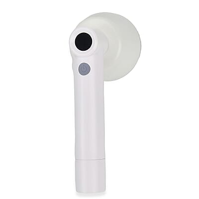 2 In 1 White Electrical Lint Remover & Roller with LCD Display, 6 Blades and 1 Cleaning Brush (500mAh Battery Included)