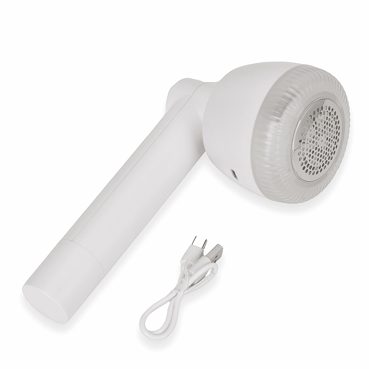 2 In 1 White Electrical Lint Remover & Roller with LCD Display, 6 Blades and 1 Cleaning Brush (500mAh Battery Included)