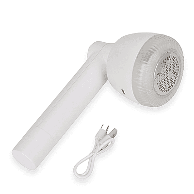 2 In 1 White Electrical Lint Remover & Roller with LCD Display, 6 Blades and 1 Cleaning Brush (500mAh Battery Included)