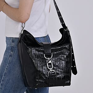 Grand Pelle Black Genuine Leather Crossbody Bag