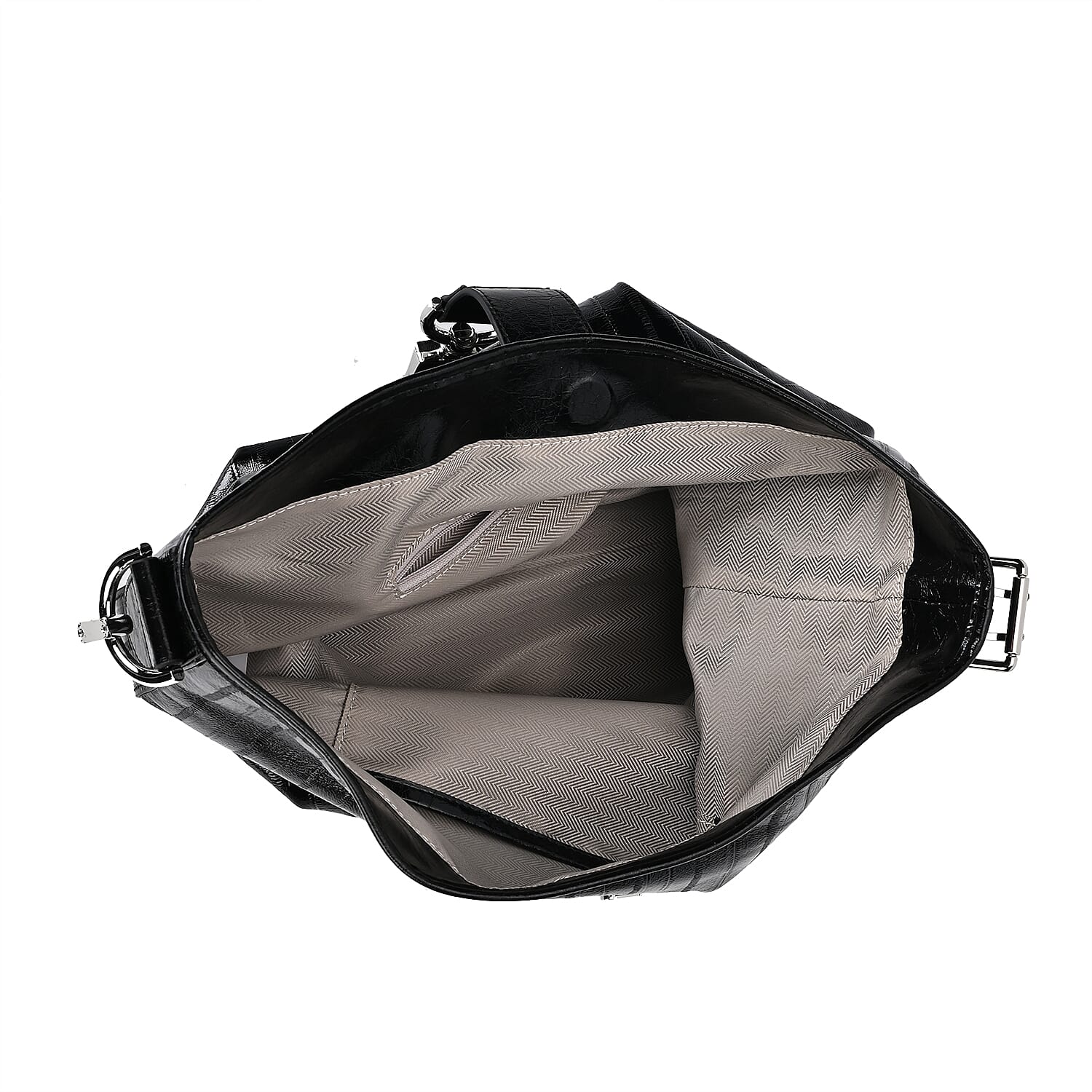 Grand Pelle Black Genuine Leather Crossbody Bag