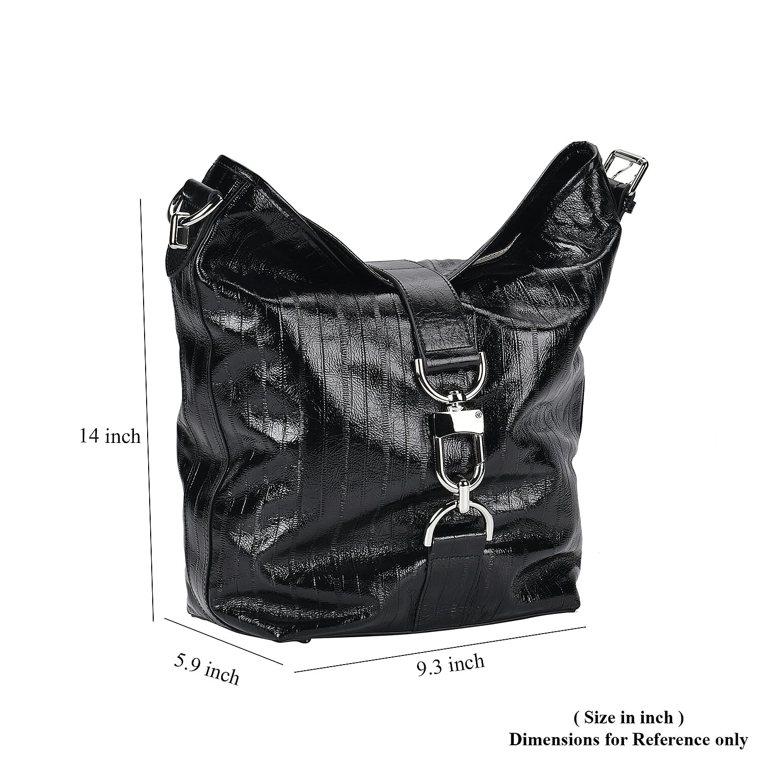 Grand Pelle Black Genuine Leather Crossbody Bag