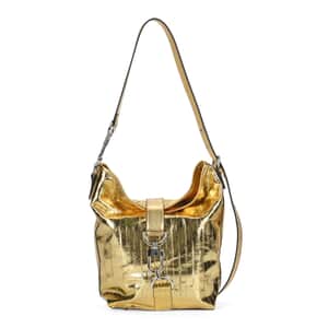 Grand Pelle Golden Genuine Leather Crossbody Bag