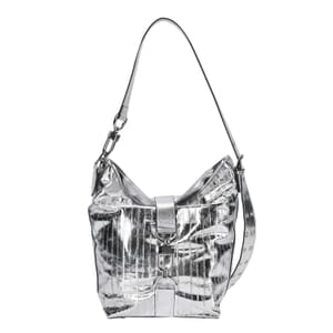 Grand Pelle Silver Genuine Leather Crossbody Bag