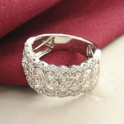 Modani 14K White Gold Diamond SI1-SI2 Ring (Size 8.5) 6.20 Grams 3.00 ctw