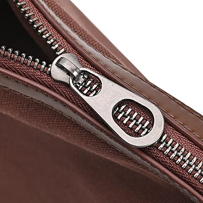 Genuine Leather Tote Bag with Cosmetic Bag