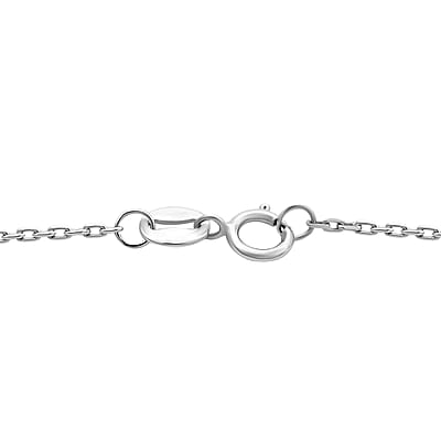 Modani 14K White Gold Natural Pink and White Diamond Necklace 18 Inches 0.60 ctw