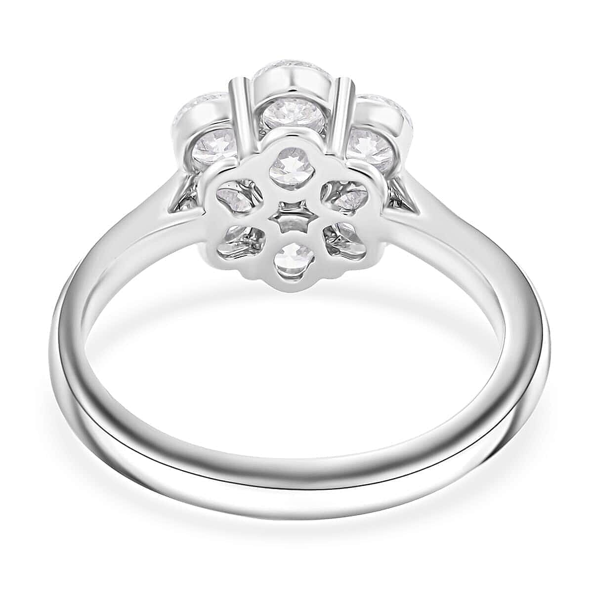 Modani White Diamond 1.70 ctw Ring in 18K White Gold (Size 10.0) 4.35 Grams