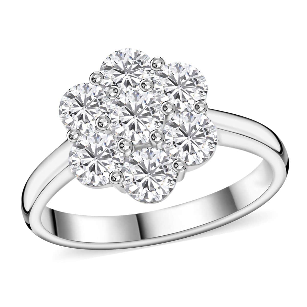 Modani 18K White Gold White Diamond Ring (Size 5.0) 4.35 Grams 1.70 ctw image number 0