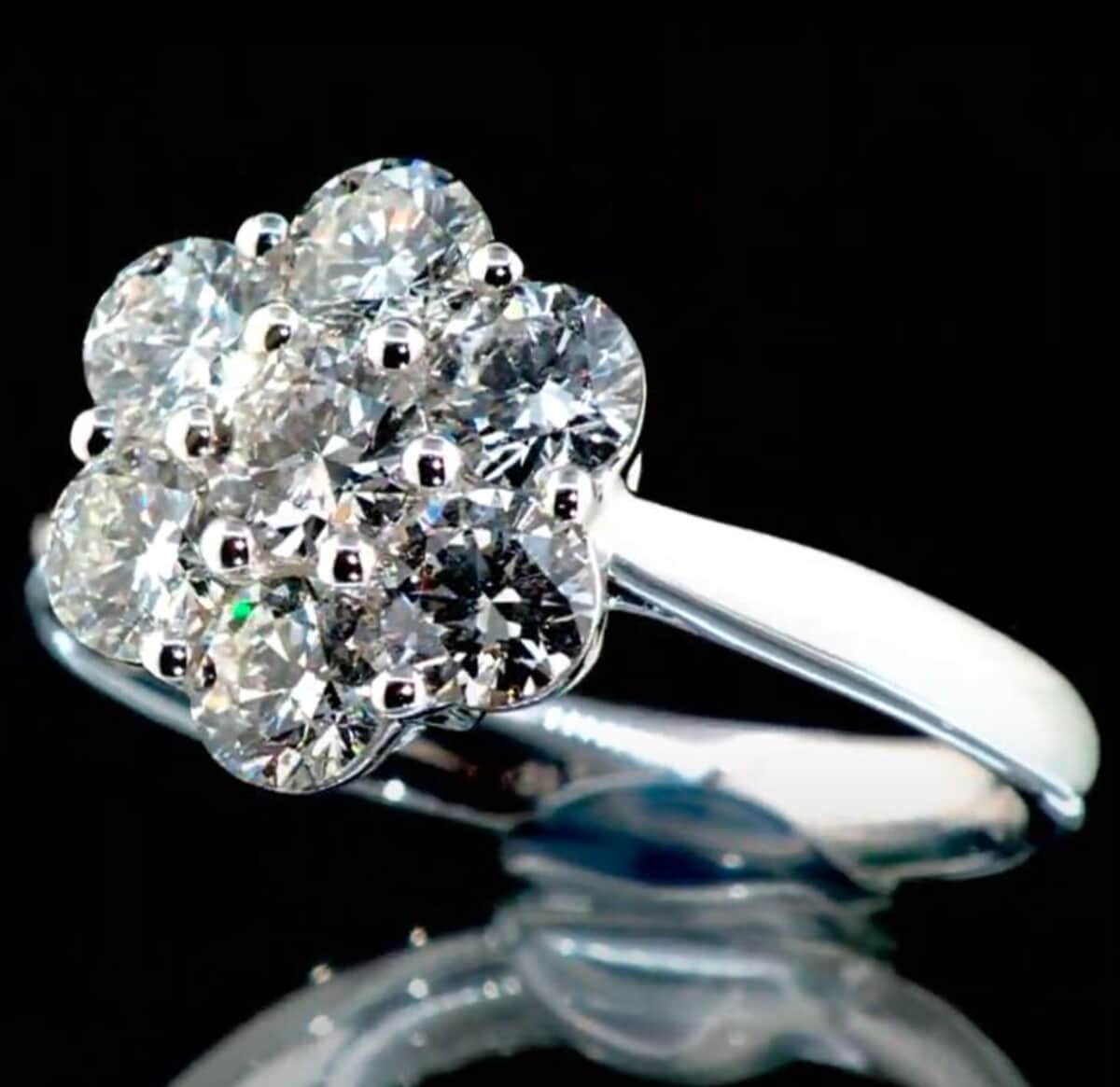Modani 18K White Gold White Diamond Ring (Size 5.0) 4.35 Grams 1.70 ctw image number 1