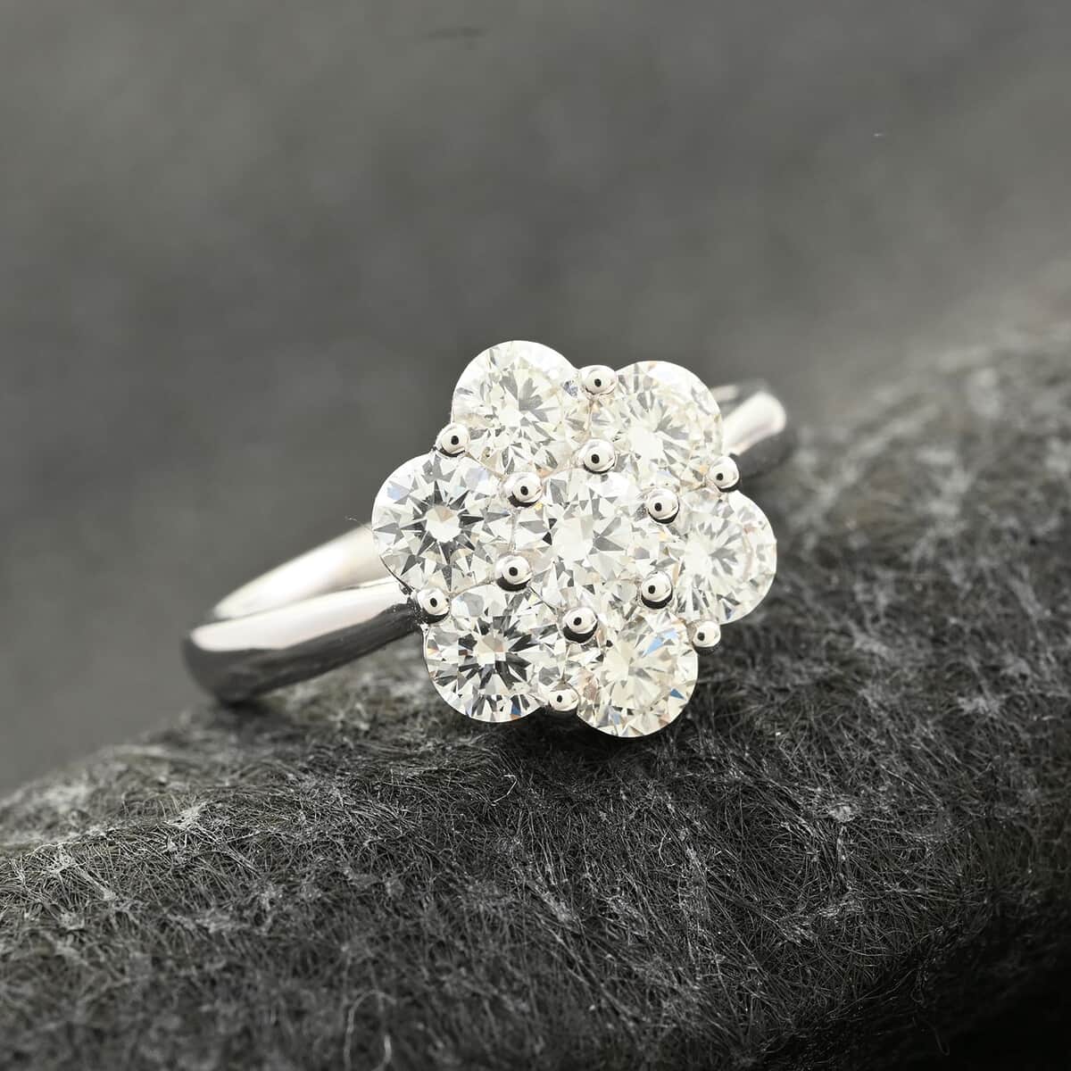 Modani 18K White Gold White Diamond Ring (Size 7.0) 4.35 Grams 1.70 ctw image number 1