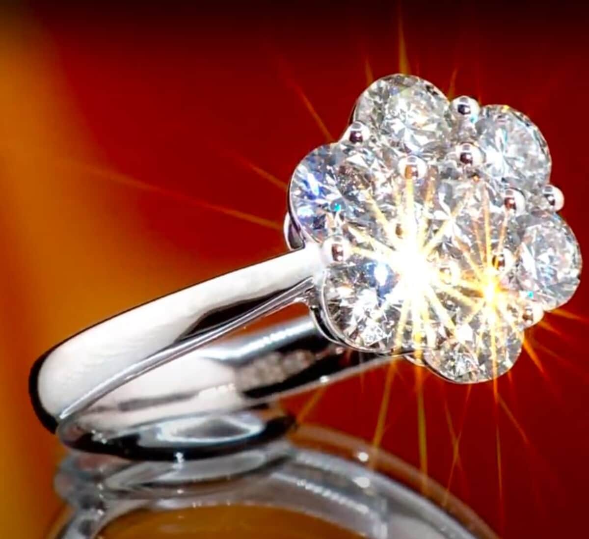 Modani 18K White Gold White Diamond Ring (Size 7.0) 4.35 Grams 1.70 ctw image number 2