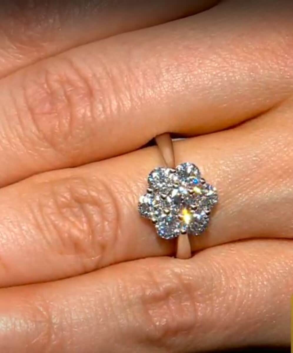 Modani 18K White Gold White Diamond Ring (Size 7.0) 4.35 Grams 1.70 ctw image number 3