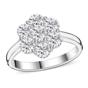 Modani White Diamond 1.70 ctw Ring in 18K White Gold (Size 9.0) 4.35 Grams