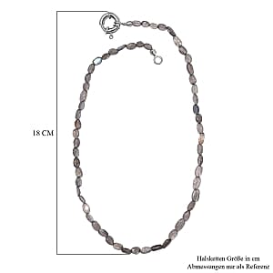 Labradorite Beads 85.00 ctw Necklace in Goldtone 18 Inches