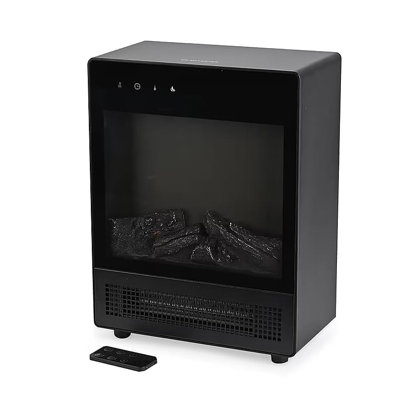 Black Electric Fireplace Stove Heater with Remote Control