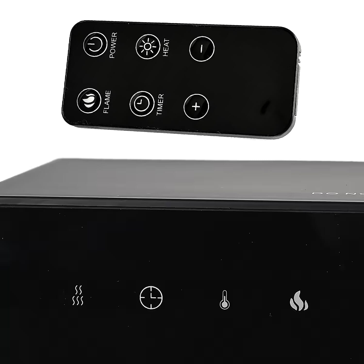 Black Electric Fireplace Stove Heater with Remote Control
