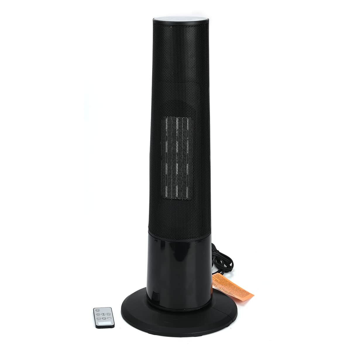 Black Indoor Tower Heater with Remote Control, LED Display and 3D Flame Effect image number 0