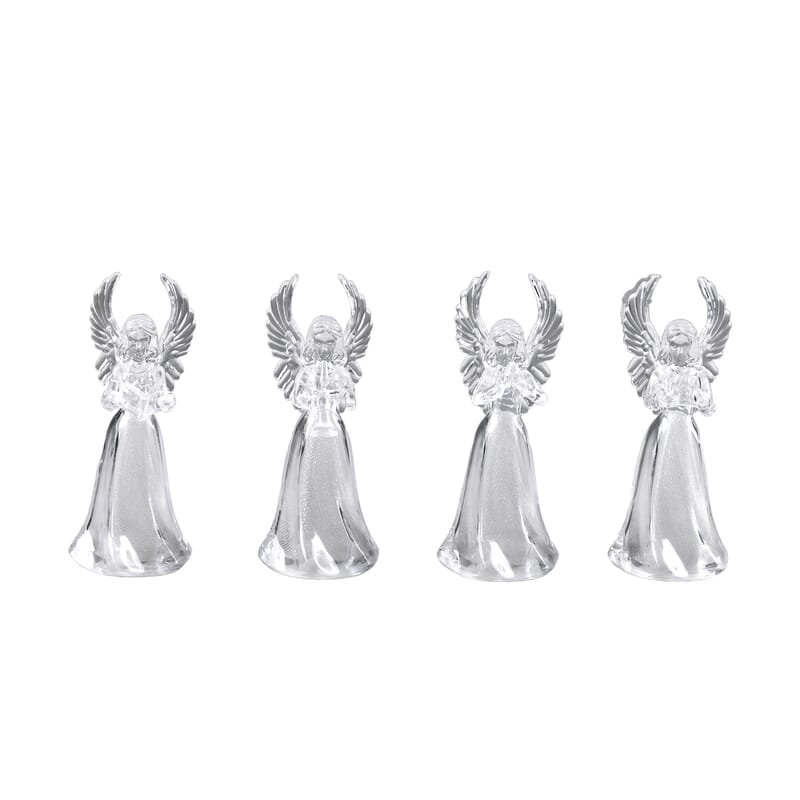 Set of 4 Angel LED Light with RGB Color Changing Lights (3*LR44 Battery included)