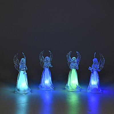 Set of 4 Angel LED Light with RGB Color Changing Lights (3*LR44 Battery included)