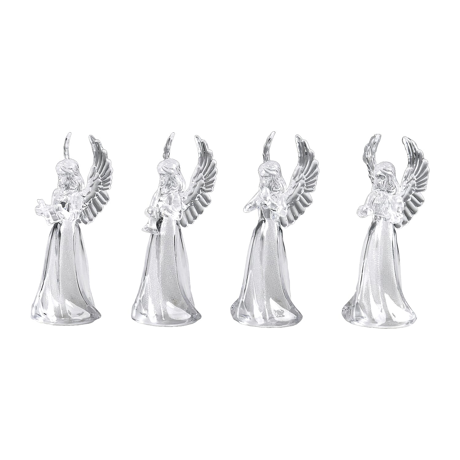 Set of 4 Angel LED Light with RGB Color Changing Lights (3*LR44 Battery included)