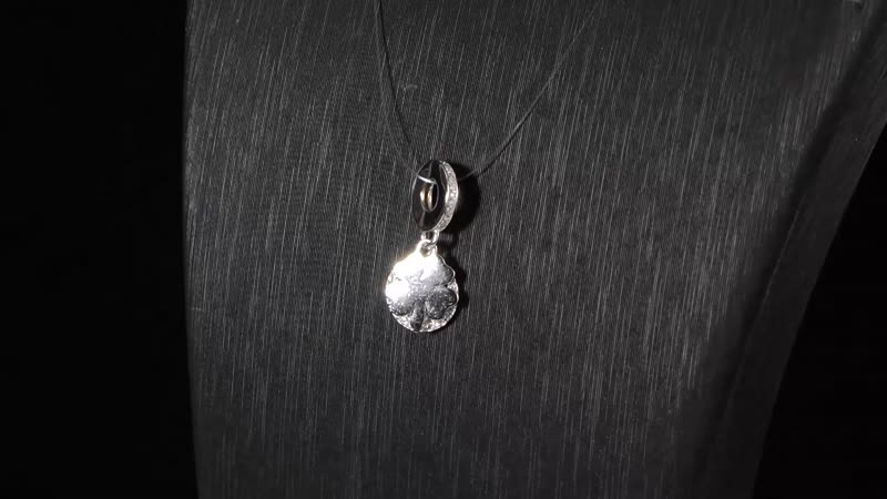 Simulated Diamond Rhinestone Charm in Rhodium Over Sterling Silver 0.60 ctw