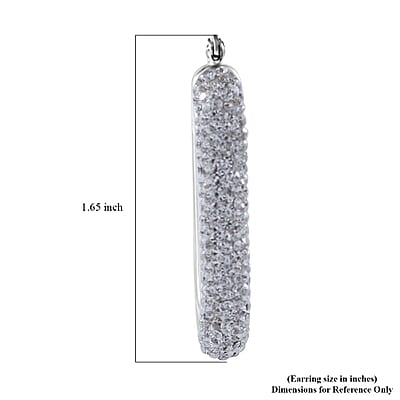 Austrian Crystal Hoop Earrings in Sterling Silver