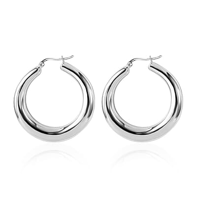 Sterling Silver Hoop Earrings 6.50 Grams
