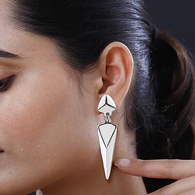 Sterling Silver Fancy Dangle Earrings 9.75 Grams